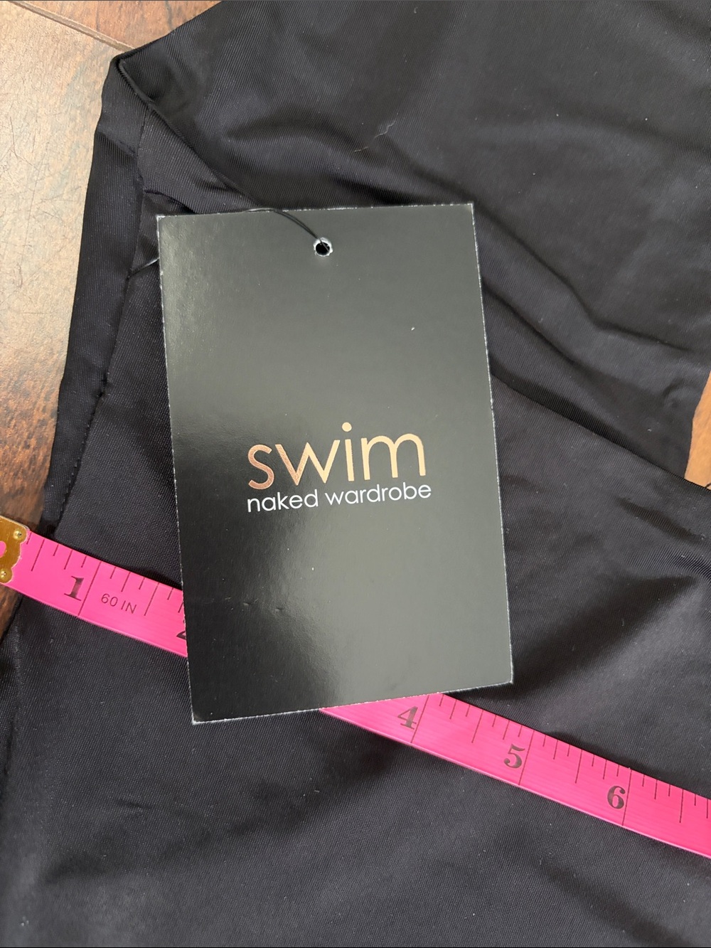 Naked Wardrobe Black Plunging Halter One-Piece Swimsuit Size Small - Picture 5 of 6